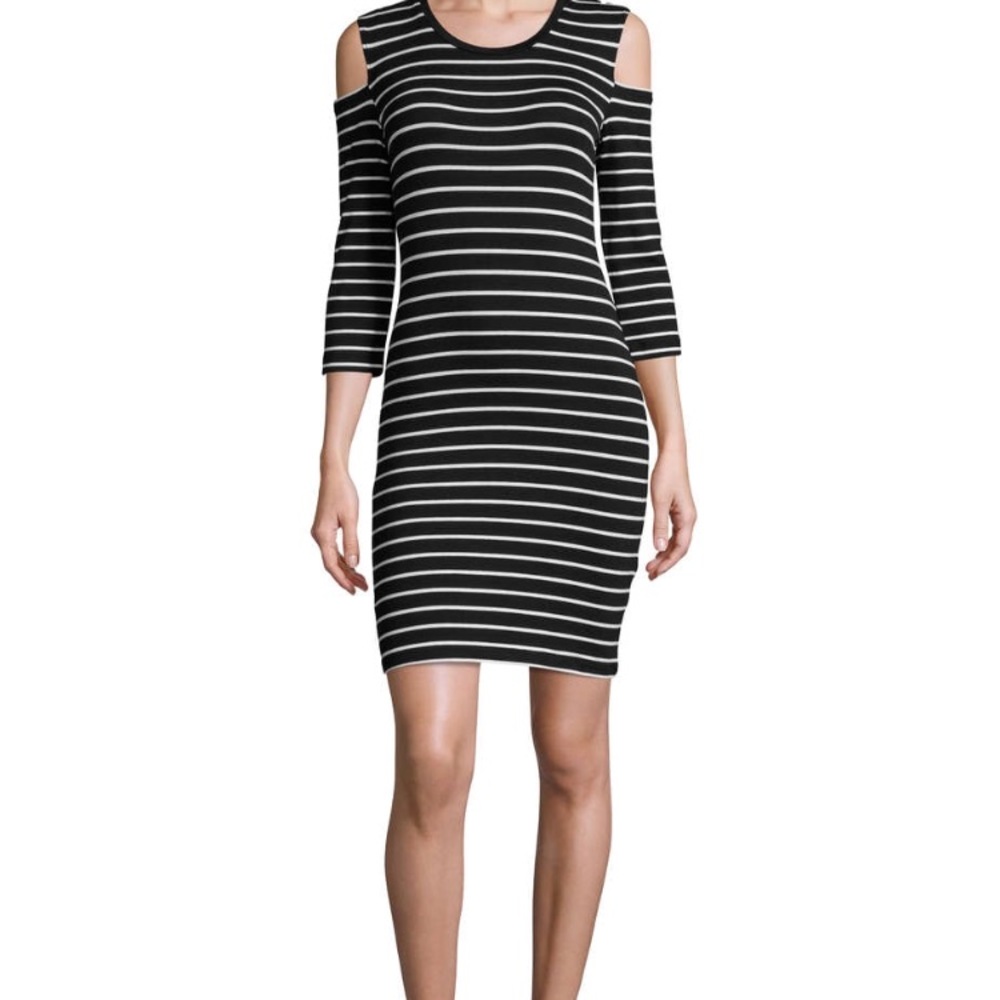 Striped Cold Shoulder Dress - French Connection